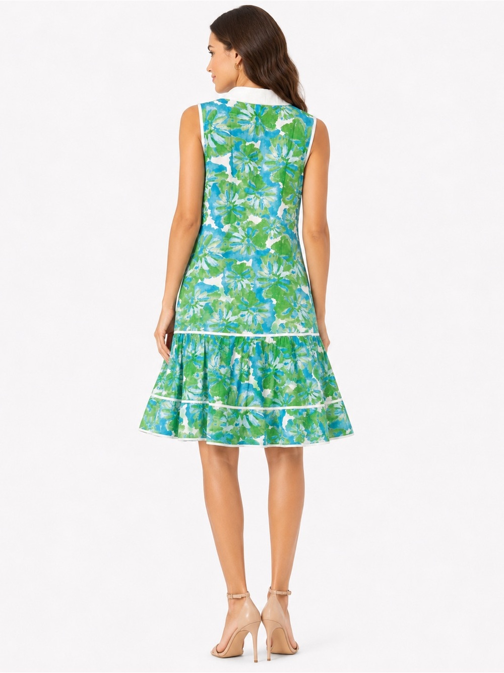 🌺 Entro Floral Sleeveless Button-Front Dress - Picture 2 of 4